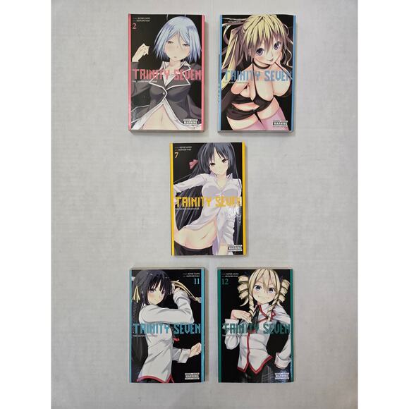 Trinity Seven Lot - Kenji Saito- 5 Book Manga Bundle/ Vol. 2, 4, 7, 11, and 12 - Picture 1 of 3